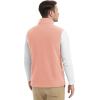 imageMAGCOMSEN Mens Fleece Vest Lightweight Zip Up Winter Vests Outerwear Warm Polar Sleeveless Jacket with Pockets Casual GolfApricot