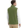 imageMAGCOMSEN Mens Fleece Vest Lightweight Zip Up Winter Vests Outerwear Warm Polar Sleeveless Jacket with Pockets Casual GolfArmy Green