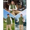 imageMAGCOMSEN Mens Fleece Vest Lightweight Zip Up Winter Vests Outerwear Warm Polar Sleeveless Jacket with Pockets Casual GolfArmy Green