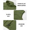 imageMAGCOMSEN Mens Fleece Vest Lightweight Zip Up Winter Vests Outerwear Warm Polar Sleeveless Jacket with Pockets Casual GolfArmy Green