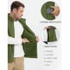 imageMAGCOMSEN Mens Fleece Vest Lightweight Zip Up Winter Vests Outerwear Warm Polar Sleeveless Jacket with Pockets Casual GolfArmy Green