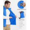 imageMAGCOMSEN Mens Fleece Vest Lightweight Zip Up Winter Vests Outerwear Warm Polar Sleeveless Jacket with Pockets Casual GolfAzure