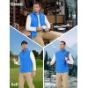 imageMAGCOMSEN Mens Fleece Vest Lightweight Zip Up Winter Vests Outerwear Warm Polar Sleeveless Jacket with Pockets Casual GolfAzure