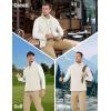 imageMAGCOMSEN Mens Fleece Vest Lightweight Zip Up Winter Vests Outerwear Warm Polar Sleeveless Jacket with Pockets Casual GolfBeige