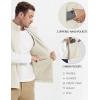 imageMAGCOMSEN Mens Fleece Vest Lightweight Zip Up Winter Vests Outerwear Warm Polar Sleeveless Jacket with Pockets Casual GolfBeige