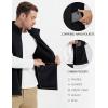 imageMAGCOMSEN Mens Fleece Vest Lightweight Zip Up Winter Vests Outerwear Warm Polar Sleeveless Jacket with Pockets Casual GolfBlack