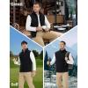 imageMAGCOMSEN Mens Fleece Vest Lightweight Zip Up Winter Vests Outerwear Warm Polar Sleeveless Jacket with Pockets Casual GolfBlack