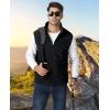 imageMAGCOMSEN Mens Fleece Vest Lightweight Zip Up Winter Vests Outerwear Warm Polar Sleeveless Jacket with Pockets Casual GolfBlack