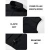 imageMAGCOMSEN Mens Fleece Vest Lightweight Zip Up Winter Vests Outerwear Warm Polar Sleeveless Jacket with Pockets Casual GolfBlack