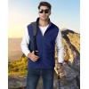 imageMAGCOMSEN Mens Fleece Vest Lightweight Zip Up Winter Vests Outerwear Warm Polar Sleeveless Jacket with Pockets Casual GolfBright Blue