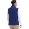 imageMAGCOMSEN Mens Fleece Vest Lightweight Zip Up Winter Vests Outerwear Warm Polar Sleeveless Jacket with Pockets Casual GolfBright Blue