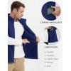 imageMAGCOMSEN Mens Fleece Vest Lightweight Zip Up Winter Vests Outerwear Warm Polar Sleeveless Jacket with Pockets Casual GolfBright Blue