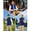 imageMAGCOMSEN Mens Fleece Vest Lightweight Zip Up Winter Vests Outerwear Warm Polar Sleeveless Jacket with Pockets Casual GolfBright Blue