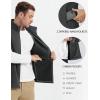 imageMAGCOMSEN Mens Fleece Vest Lightweight Zip Up Winter Vests Outerwear Warm Polar Sleeveless Jacket with Pockets Casual GolfDark Grey