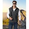imageMAGCOMSEN Mens Fleece Vest Lightweight Zip Up Winter Vests Outerwear Warm Polar Sleeveless Jacket with Pockets Casual GolfDark Grey