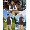 imageMAGCOMSEN Mens Fleece Vest Lightweight Zip Up Winter Vests Outerwear Warm Polar Sleeveless Jacket with Pockets Casual GolfDark Grey