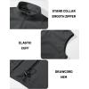 imageMAGCOMSEN Mens Fleece Vest Lightweight Zip Up Winter Vests Outerwear Warm Polar Sleeveless Jacket with Pockets Casual GolfDark Grey