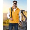 imageMAGCOMSEN Mens Fleece Vest Lightweight Zip Up Winter Vests Outerwear Warm Polar Sleeveless Jacket with Pockets Casual GolfGinger