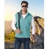 imageMAGCOMSEN Mens Fleece Vest Lightweight Zip Up Winter Vests Outerwear Warm Polar Sleeveless Jacket with Pockets Casual GolfGrey Green