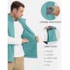 imageMAGCOMSEN Mens Fleece Vest Lightweight Zip Up Winter Vests Outerwear Warm Polar Sleeveless Jacket with Pockets Casual GolfGrey Green