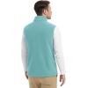 imageMAGCOMSEN Mens Fleece Vest Lightweight Zip Up Winter Vests Outerwear Warm Polar Sleeveless Jacket with Pockets Casual GolfGrey Green
