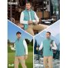 imageMAGCOMSEN Mens Fleece Vest Lightweight Zip Up Winter Vests Outerwear Warm Polar Sleeveless Jacket with Pockets Casual GolfGrey Green