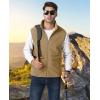 imageMAGCOMSEN Mens Fleece Vest Lightweight Zip Up Winter Vests Outerwear Warm Polar Sleeveless Jacket with Pockets Casual GolfKhaki