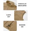 imageMAGCOMSEN Mens Fleece Vest Lightweight Zip Up Winter Vests Outerwear Warm Polar Sleeveless Jacket with Pockets Casual GolfKhaki