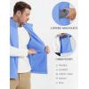 imageMAGCOMSEN Mens Fleece Vest Lightweight Zip Up Winter Vests Outerwear Warm Polar Sleeveless Jacket with Pockets Casual GolfLight Blue