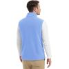 imageMAGCOMSEN Mens Fleece Vest Lightweight Zip Up Winter Vests Outerwear Warm Polar Sleeveless Jacket with Pockets Casual GolfLight Blue