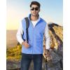 imageMAGCOMSEN Mens Fleece Vest Lightweight Zip Up Winter Vests Outerwear Warm Polar Sleeveless Jacket with Pockets Casual GolfLight Blue