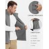 imageMAGCOMSEN Mens Fleece Vest Lightweight Zip Up Winter Vests Outerwear Warm Polar Sleeveless Jacket with Pockets Casual GolfLight Grey