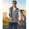 imageMAGCOMSEN Mens Fleece Vest Lightweight Zip Up Winter Vests Outerwear Warm Polar Sleeveless Jacket with Pockets Casual GolfLight Grey