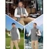 imageMAGCOMSEN Mens Fleece Vest Lightweight Zip Up Winter Vests Outerwear Warm Polar Sleeveless Jacket with Pockets Casual GolfLight Grey