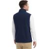 imageMAGCOMSEN Mens Fleece Vest Lightweight Zip Up Winter Vests Outerwear Warm Polar Sleeveless Jacket with Pockets Casual GolfNavy