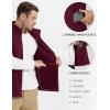 imageMAGCOMSEN Mens Fleece Vest Lightweight Zip Up Winter Vests Outerwear Warm Polar Sleeveless Jacket with Pockets Casual GolfWine Red