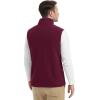 imageMAGCOMSEN Mens Fleece Vest Lightweight Zip Up Winter Vests Outerwear Warm Polar Sleeveless Jacket with Pockets Casual GolfWine Red