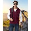 imageMAGCOMSEN Mens Fleece Vest Lightweight Zip Up Winter Vests Outerwear Warm Polar Sleeveless Jacket with Pockets Casual GolfWine Red