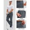 imageMAGCOMSEN Mens Golf Pants Classic Fit  30quot32quot34quot Stretch Water Resistant Quick Dry Flat Front Dress Pants with 5 PocketsDark Grey