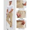 imageMAGCOMSEN Mens Golf Pants Classic Fit  30quot32quot34quot Stretch Water Resistant Quick Dry Flat Front Dress Pants with 5 PocketsKhaki