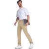 imageMAGCOMSEN Mens Golf Pants Classic Fit  30quot32quot34quot Stretch Water Resistant Quick Dry Flat Front Dress Pants with 5 PocketsKhaki