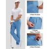 imageMAGCOMSEN Mens Golf Pants Classic Fit  30quot32quot34quot Stretch Water Resistant Quick Dry Flat Front Dress Pants with 5 PocketsLight Blue