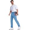 imageMAGCOMSEN Mens Golf Pants Classic Fit  30quot32quot34quot Stretch Water Resistant Quick Dry Flat Front Dress Pants with 5 PocketsLight Blue