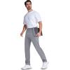 imageMAGCOMSEN Mens Golf Pants Classic Fit  30quot32quot34quot Stretch Water Resistant Quick Dry Flat Front Dress Pants with 5 PocketsLight Grey