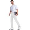 imageMAGCOMSEN Mens Golf Pants Classic Fit  30quot32quot34quot Stretch Water Resistant Quick Dry Flat Front Dress Pants with 5 PocketsWhite