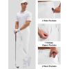 imageMAGCOMSEN Mens Golf Pants Classic Fit  30quot32quot34quot Stretch Water Resistant Quick Dry Flat Front Dress Pants with 5 PocketsWhite
