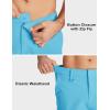 imageMAGCOMSEN Mens Hiking Cargo Shorts Quick Dry Lightweight 9quot Golf Shorts Summer Casual Work Outdoor with 5 Zipper PocketsIce Blue