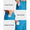 imageMAGCOMSEN Mens Hiking Cargo Shorts Quick Dry Lightweight 9quot Golf Shorts Summer Casual Work Outdoor with 5 Zipper PocketsLake Blue