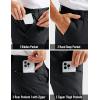 imageMAGCOMSEN Mens Hiking Pants Lightweight Quick Dry 7 Pockets Travel Pants for Men Water Resistant Ripstop Work FishingBlack