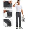 imageMAGCOMSEN Mens Hiking Pants Lightweight Quick Dry 7 Pockets Travel Pants for Men Water Resistant Ripstop Work FishingDark Grey